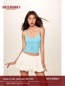 Áo Thun Vintage Hoa Cắt Đục Voan Tay Xoắn