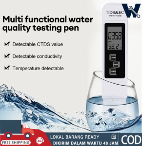Wingent 3in1 TDS & EC Meter | Pengukur Kualitas Air Hidroponik