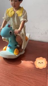 Kids Rocking Horse Ride 2 in1 Baby & Toddler Toys Ride-On Toys Rocking horse with Music and Lights
