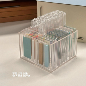 Acrylic Desktop Organizer Box Transparent Multi-Function Label Holder High-End Feelings Storage Rack for Home Organization