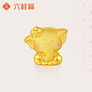 Lucky Elephant 24K Gold Bead Red String Bracelet