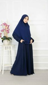 JUBAH MARISSA & Khimar Niqab- Abaya Muslimah Mini Telekung Umrah Ironless Nursing Pregnant Hitam Putih White Grey Black