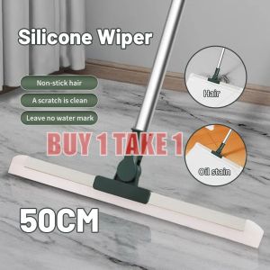 BUY 1 TAKE 1 Floor Window Wiper Scraper 180 Degrees Rotatable Hand Push Mop Sweeper Broom Household Fast-Drying Telescopic Floor Squeegee Squeegee Rubber Magic Broom Sweeper floor squeegee floor wiper floor mop cleaner for floor heavy duty wiper
