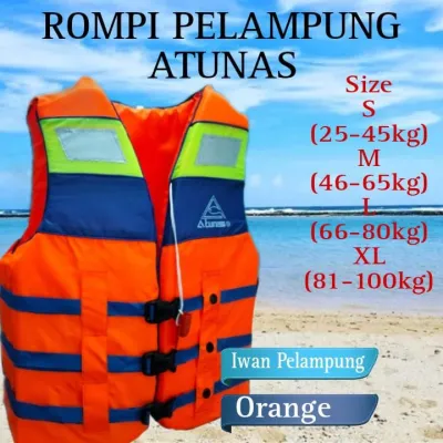 Baju jaket rompi pelampung renang atunasdewasa dan anak