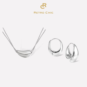 Retro Stylish Teardrop Hoop Earrings Set