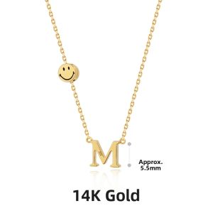 Collaboration Smile 18K Letter Custom Necklace
