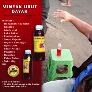 Minyak Urut Dayak Prisai Borneo 250ml: Solusi Herbal Kalimantan untuk Nyeri Otot Reumatik Asam Urat