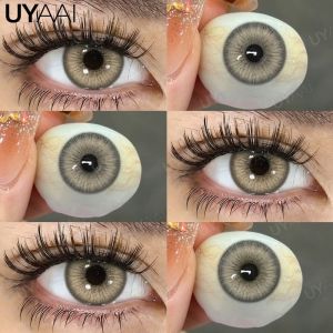 UYAAI | UYAAI NEW Color Contact Lenses iD Series Beauty Blue Pupils Natural Brown Contacts Soft Colorful Lens Makeup Eyes Green Lenses