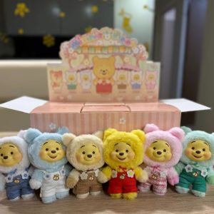 2025  Disney Winnie The Pooh Candy Series Blind Box keychain Cute Pupu Bear Doll Vinyl Face Pendant Trendy Kids Gift
