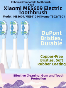 Suning Selected Electric Toothbrush Heads Compatible with Xiaomi MES609 Vibration Sweeping Shock Absorption MIJIA Toothbrush Heads