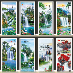 Tranh Trang Trí Phong Cảnh Cổ Điển Tranh Tường Phòng Đọc Tranh Thủy Triều Sinh Tài Vận Tranh Tự Dính Phong Thủy Tranh Thủy Triều