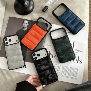 Cool Camo 3D the Puffer Phone Case for iPhone Air 17 16 15 14 13 Pro Max Camouflage Down Jackets Soft Touch Cotton Filled Cover