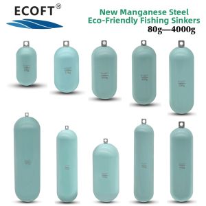 ECOFT | Eco-friendly Bullet-shaped Cylindrical Fishing Sinker with Ring Anti-snagging Deep Sea