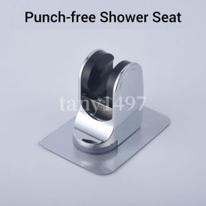 Adjustable No Drill Screw Self-Adhesive Wall Mounted Bracket Nozzle Bathroom Shower Head Stand