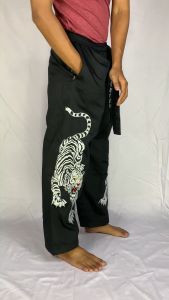 Celana Silat bordir C-56 Macan Kembar TWINS WHITE TIGER full bordir bahan dril premium nyaman dipakai