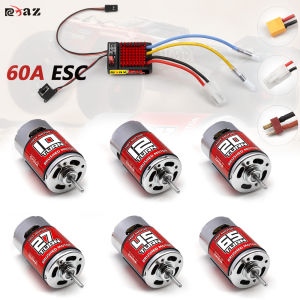 RC 550 Brushed Motor 10T-65T ESC 60A Speed ​​Control Combination Set Climb Drift Racing Waterproof for 1/10 RC Cralwer Car/Boat