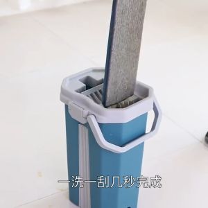 Bộ lau nhà tự vắt thông minh xoay 360 độ Cây lau nhà tự vắt 2 ngăn tiện lợi