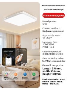 Bull | Square Remote-Control Full Spectrum Ceiling Light