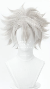 Silver Gray Wig for Shinazugawa Sanemi Demon Slayer Game Anime Fluffy Cosplay Hair Wigs