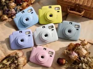 Popoto 3-Inch Instant Camera Uses Fuji Instax Mini 11 12 Film Macaron Point & Shoot Photography Vintage Photo Gift for Teens