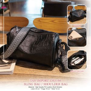 BISA COD Tas Keren Import Sling Bag / Shoulder Bag / Hand Bag High Quality Tas Import ZH3166 Koleksi Tas Kerenz