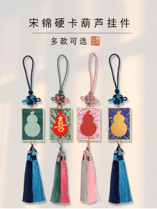 Thẻ Cứng Viết Tay Bằng Giấy Thấm Mực Bằng Vải Lụa Sòng Thẻ Cứng Màu Sắc Có Tua Rua Thẻ Trang Trí Xe Thẻ Bình an Mini