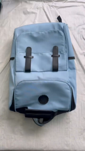 CATHERINE BAGS#4055 Korean top flap 17inches backpack for Women featuring a minimalist rectangular design