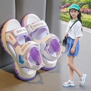 Dép Bé Gái Thời Trang Hàn Quốc 1107 Sandal Bé Gái Đi Chơi Đi Học Trái Tim Lấp Lánh Size 26-37