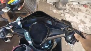 PMShop Domino Switch With Hazard Lights fit on Aerox Mio Soul Mio Mxi Mio Sporty Carbon / Matte Black Handle Switch Left and Right 1set