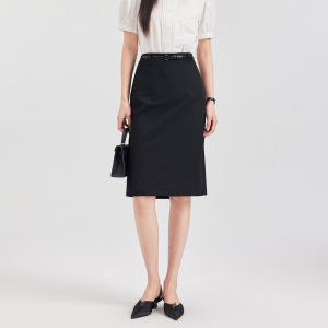High Waist Slim Gray Half Skirt