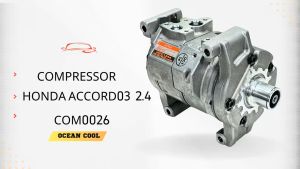 คอมเพรสเซอร์ ฮอนด้า แอคคอร์ด 2003 - 2006  เครื่อง 2.4L COM0026 COMPRESSOR HONDA ACCORD 2400 10S17C Cool gear JK4477280-1200   คอมแอร์รถยนต์ คอมแอร์ คอมเพลสเซอร์ JK446200-25904W