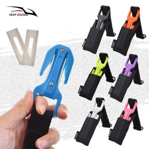 1 ชิ้นดําน้ําตัดมีดพิเศษเครื่องตัดสายใต้น้ํามีด Secant อุปกรณ์ความปลอดภัยฉุกเฉินพกพาง่าย