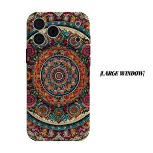 Boho Mandala Ornament Phone Case for iPhone 18 17 16 15 14 13 12 11 Air Pro Max Plus Double-layer Cover