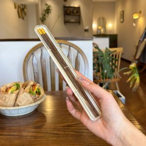 Portable Chicken Wing Chopsticks Box Student Dining Utensils Storage Wood Material Simple Design Universal Purpose