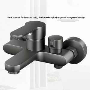 Digital Display Bath Tub Shower Faucet Mixed Valve Switch Full Copper Bathroom Mixer Tap Cold And Hot Water Control Wall Mounted