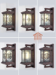 New Chinese Style Solar Powered Outdoor Lights Waterproof Outdoor Wall Lamps Vintage Wall Lights for Villa Corridor Garden Courtyard Balcony