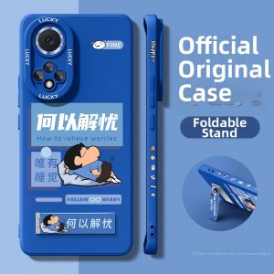 Stand Support Full Protection Cover for Huawei nova9 Series Curved Screen Silicone
