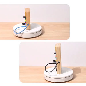 Montessori Wooden Busy Board Power Console Toy Lights & Sounds. Boost Kids’ Fine Motor Skills