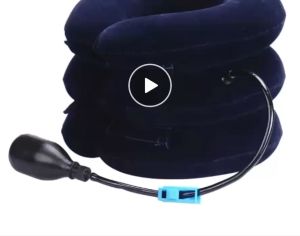 Ella Mall COD FY-#NTD1199 Inflatable Neck Stretcher Support 3 Tubes Air Cervical Traction Pain Relief