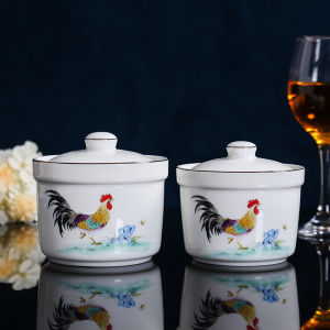 Dehua Ceramic Chicken Soup Pot with Pig Oil White Porcelain Lid Home Use Stew Pot for Cooking And Serving Soup Or Porridge