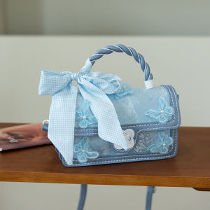 DIY Materials Package Handmade Song Jin Fabric Small Square Fashion Shoulder Crossbody Handbag for Women Simple Stylish New Model