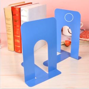 UNIHOME11.PH - 2-Pcs Metal Bookends Iron Bookshelf Book Baffle Book Stand Book By Pair Office Supplies