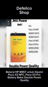 Baterai Xiaomi Pocophone X3 Pro & BN57 BN61