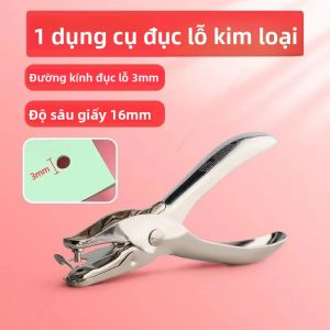 Dụng Cụ Đục Lỗ Đơn 8 Tờ Đường Kính 6mm Dùng Cho Làm Thủ Công Văn Phòng Trường Học