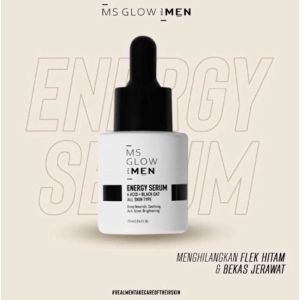 Gudang Murahmu - Energy Serum Ms Glow For Men 20ml - Serum Perawatan Wajah Pria Jerawat Kusam Flek