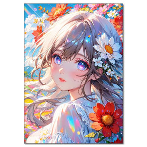 Cute Cartoon Girl 5D DIY Full Square&Round Diamond Painting Set Mosaic Art Home Decoration Gift for Living Room Bar