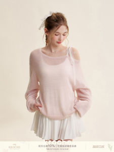 Kroche Balletcore Acetate Blend Pleated Butterfly Knot Short Half Skirt High Waist A-Line Mini Skirt for Young Women