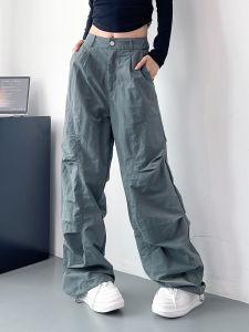 Functional Wide Leg Pants Womens plus Size Loose Slimming Casual Trousers Spring New Cool Casual Workwear Pants