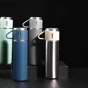 Botol Air Thermos 500ML | 304 Stainless Steel | Set Hadiah Eksklusif  Thermal Flask Bottle 500ML 304 Stainless Steel Gift Box Set Vacuum Flask Mug Thermos Hot Cold Water botol air tahan panas Bpa Free Drinking Insulated Kitchenware botol air Heater