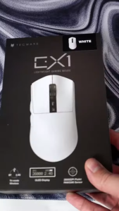 Tecware EX1 Tri-Mode Wireless Connectivity Lightweight PAW3395 26k DPI OLED Display Gaming Mouse with RGB Charging Dock